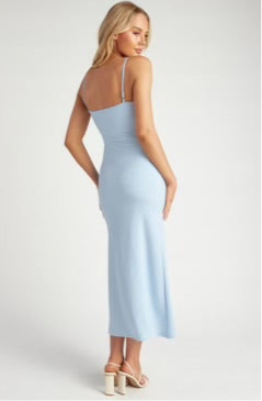 Baby blue jersey dress