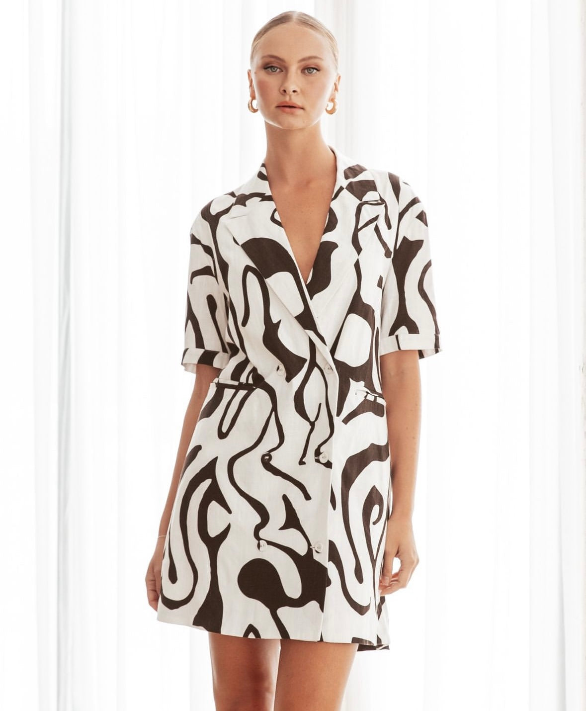 Elise Short Sleeve Blazer Dress