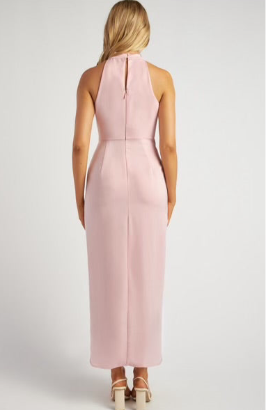 Halter satin dress