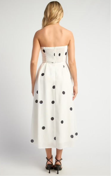White polka dot dress