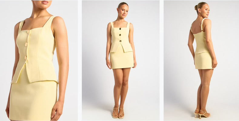 Butter yellow gold detail set