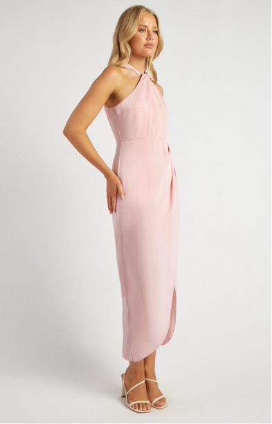 Halter satin dress