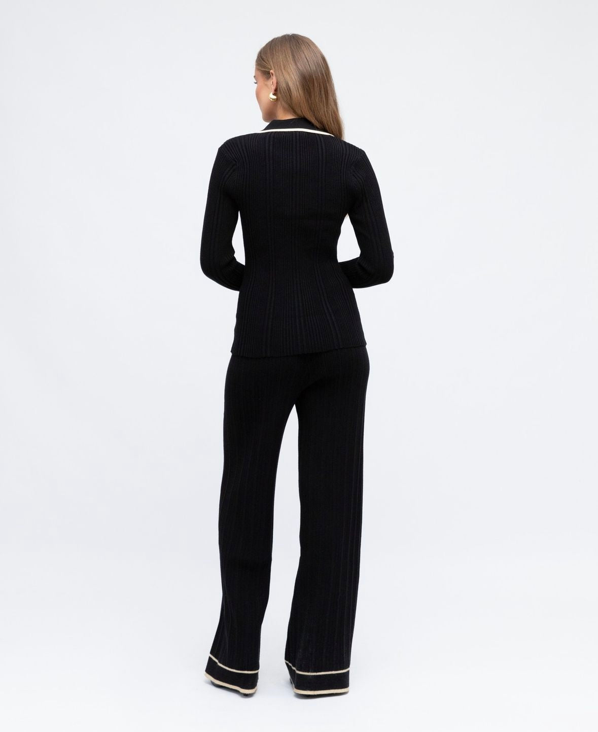 Ava Black Knit Pants