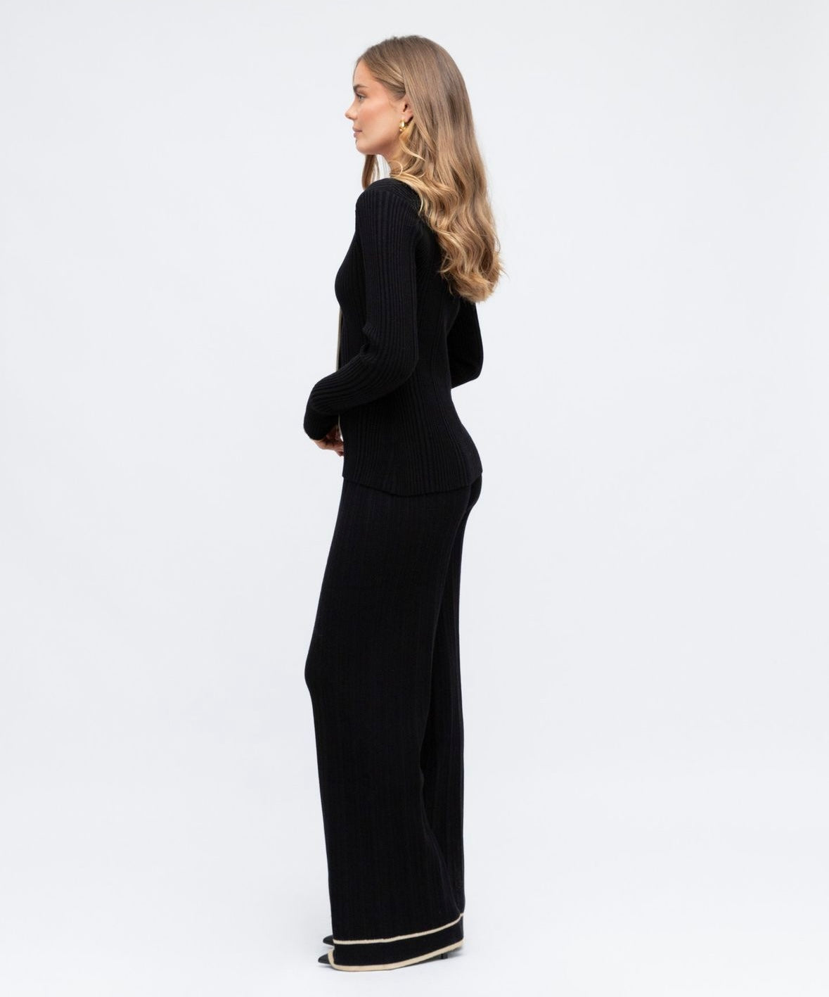 Ava Black Knit Pants