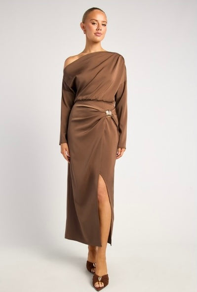 Whiskey silk midi