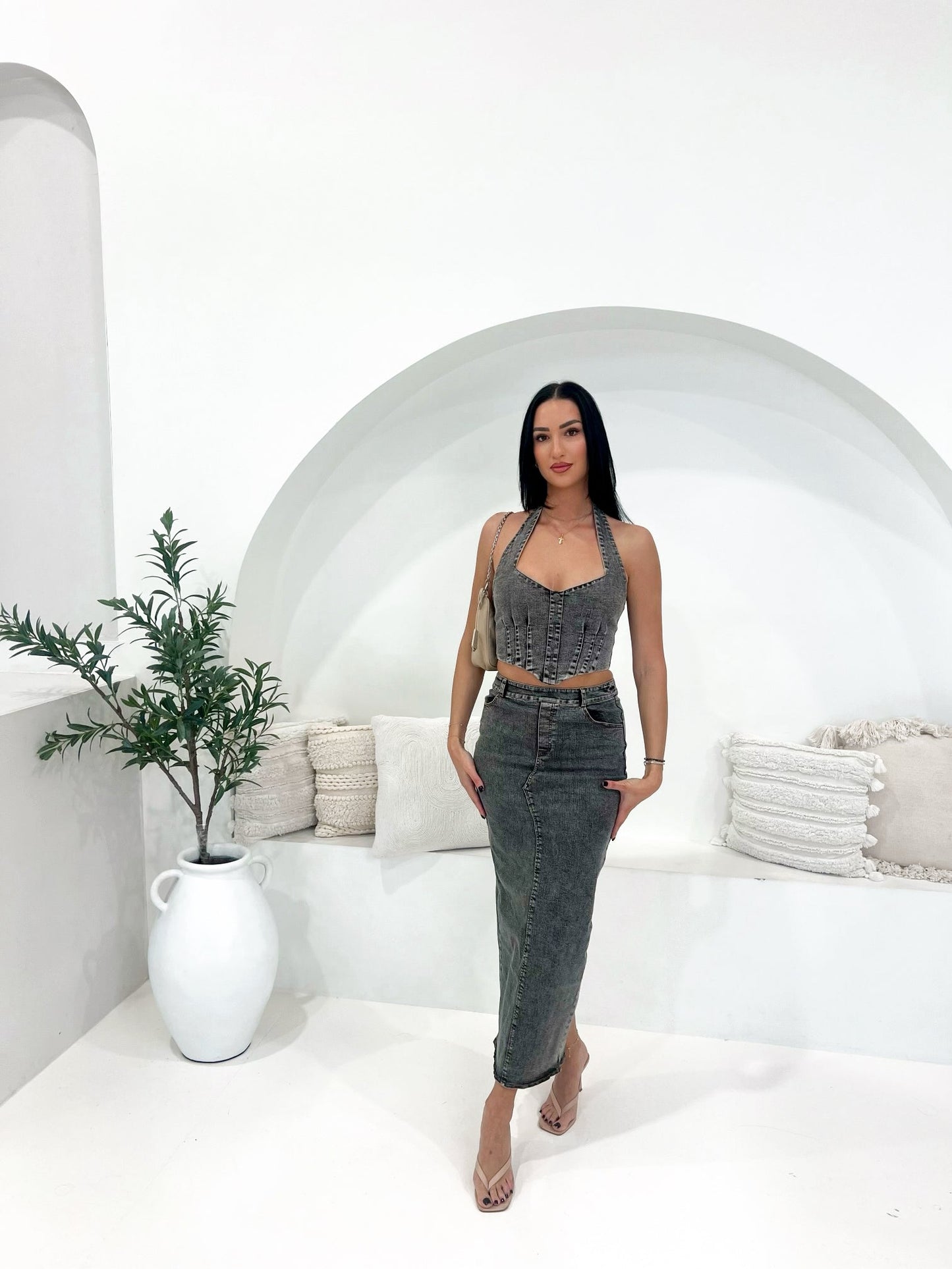 Olivera Denim Maxi Skirt