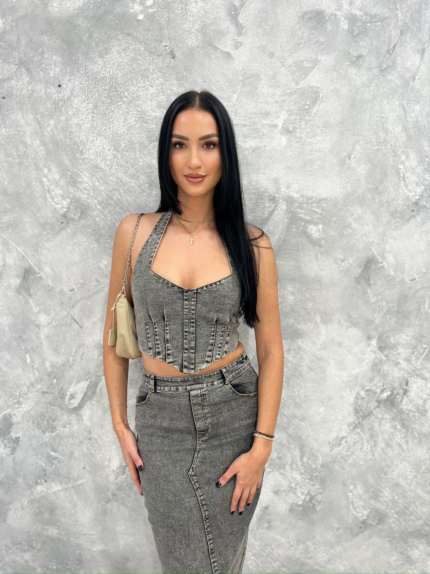 Olivera Denim Halter Top