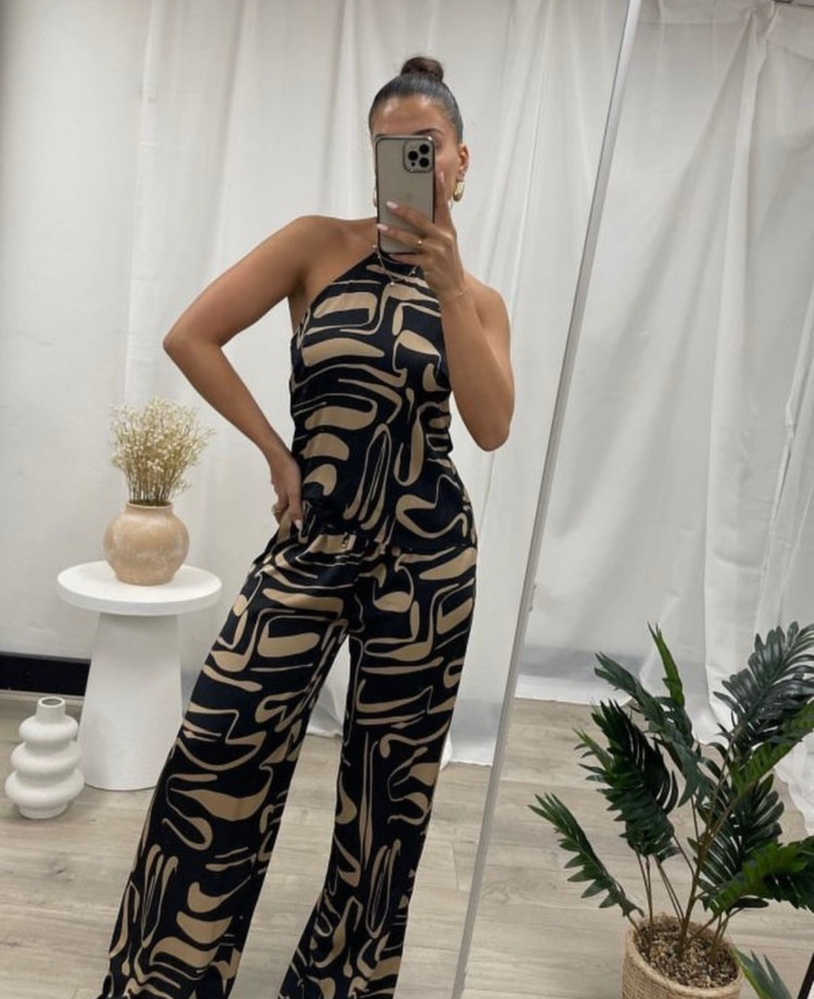 Sophia Pattern Halter Top