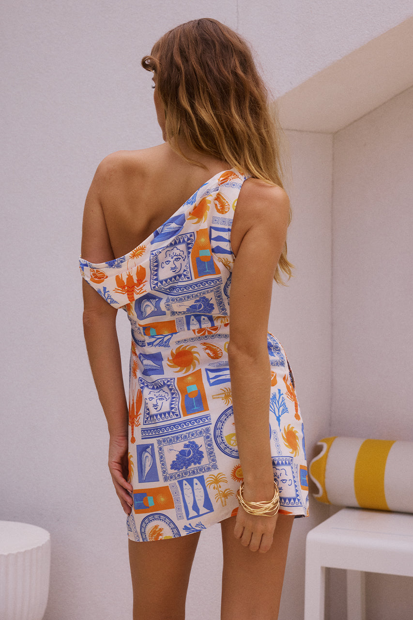 Caterina One Shoulder Mini Dress
