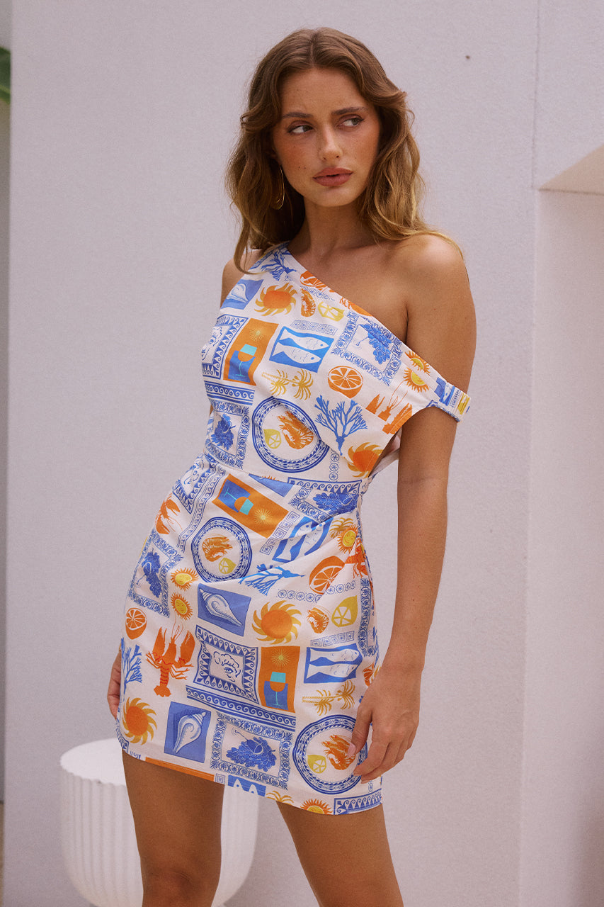 Caterina One Shoulder Mini Dress