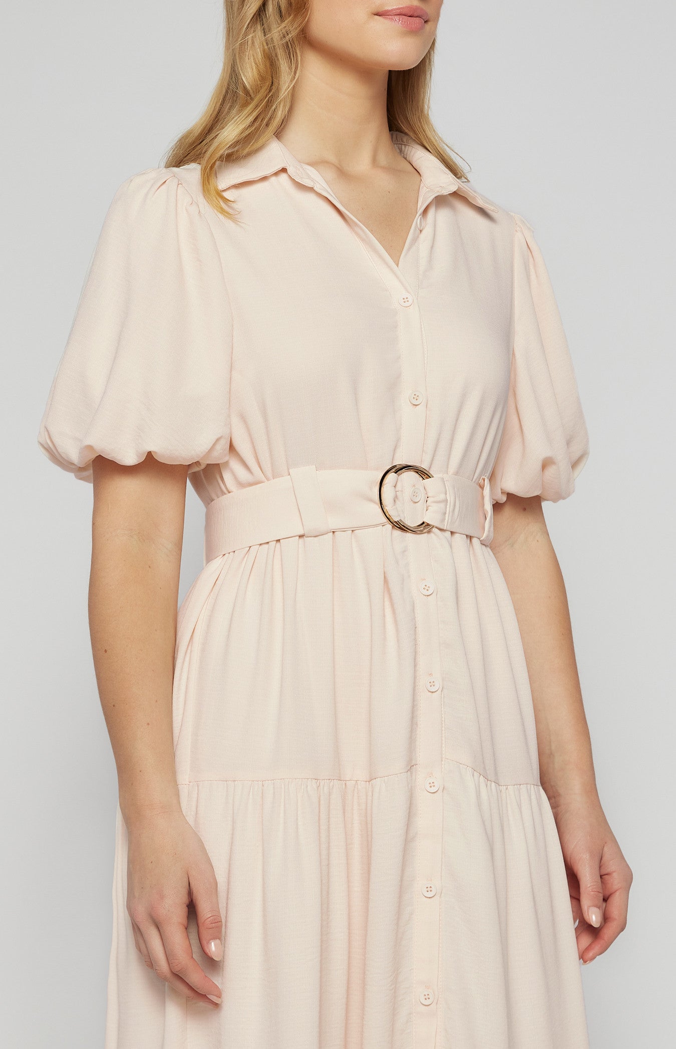 Ivory Midi Shirt Dress