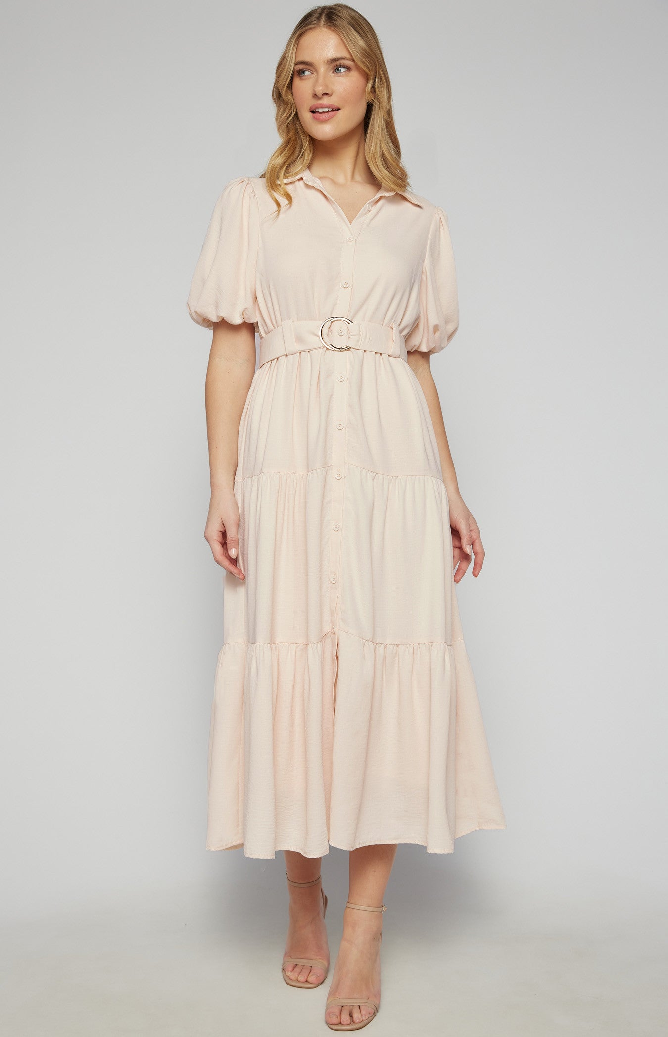Ivory Midi Shirt Dress