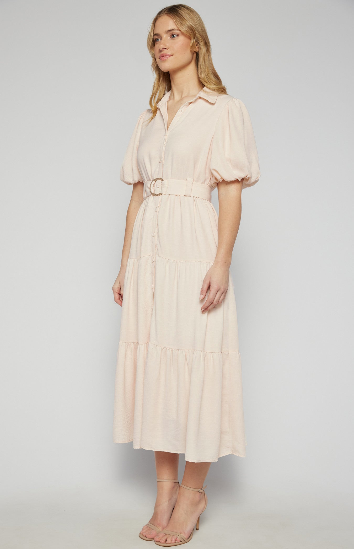 Ivory Midi Shirt Dress