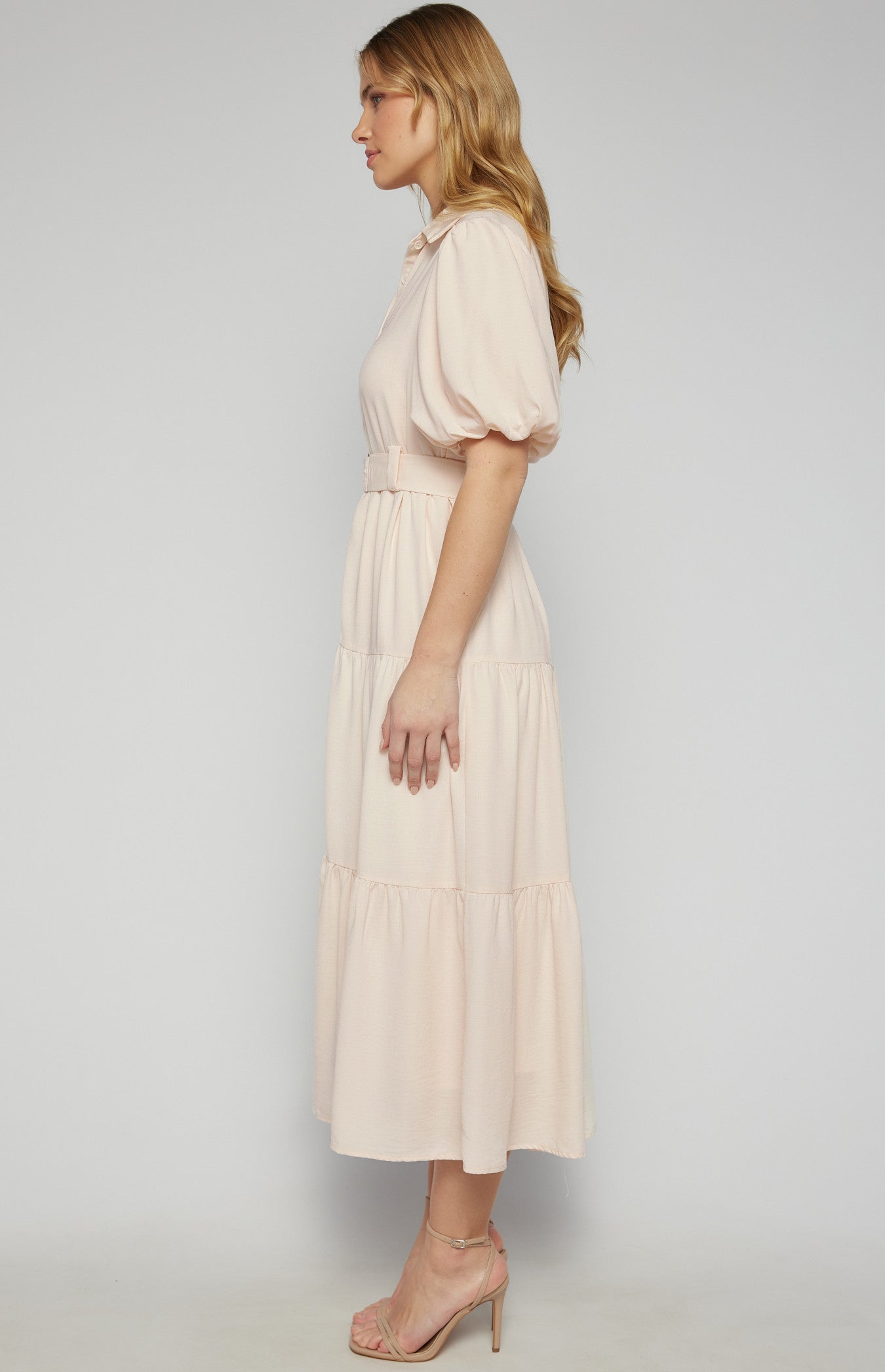 Ivory Midi Shirt Dress