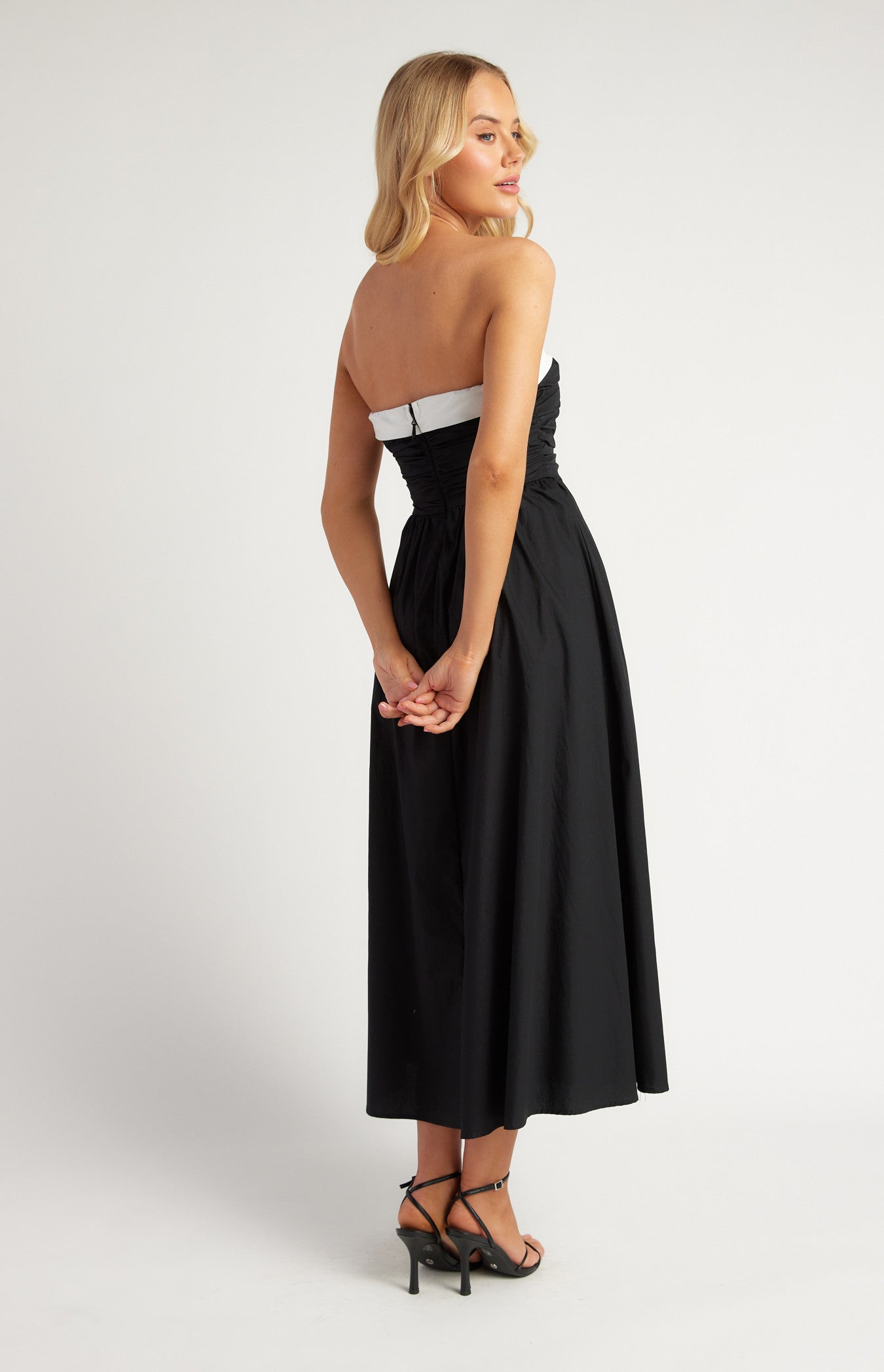 Leia Black Midi Dress