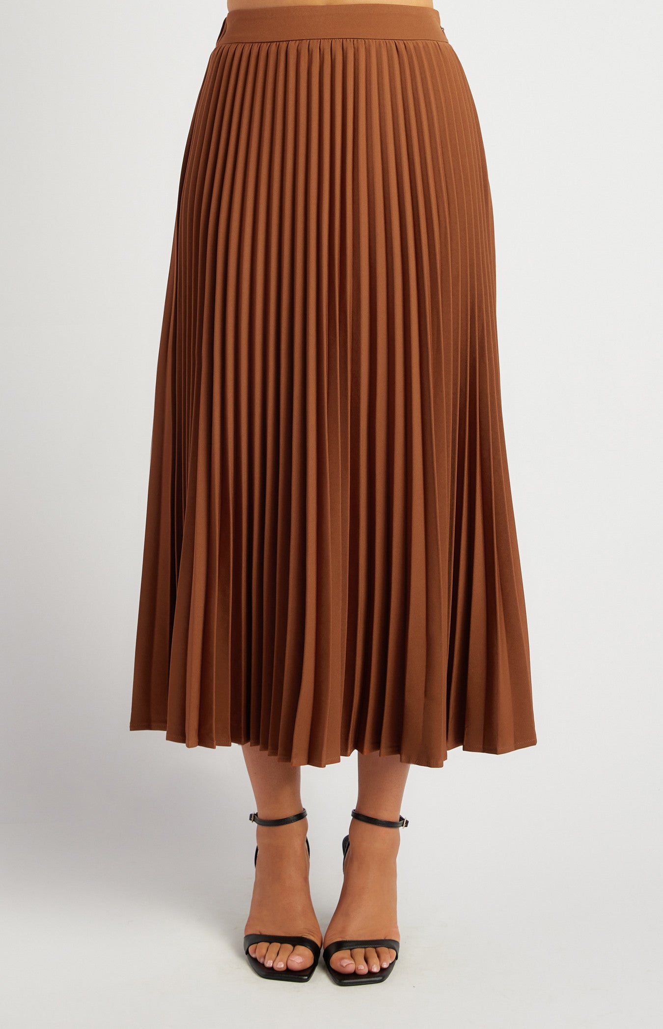 Nutmeg Pleated Skirt
