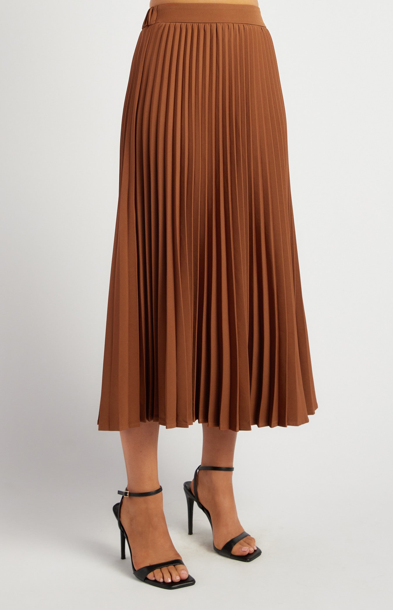 Nutmeg Pleated Skirt