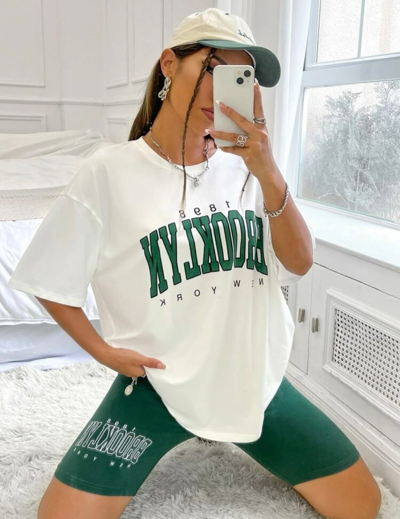 Brooklyn Green Bike Shorts