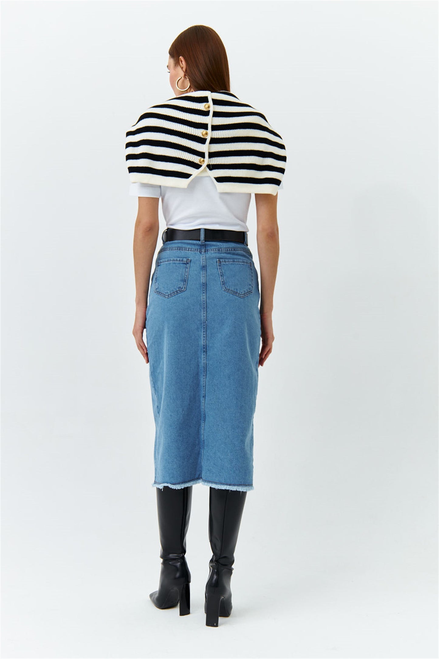 Maxi Blue Denim Skirt