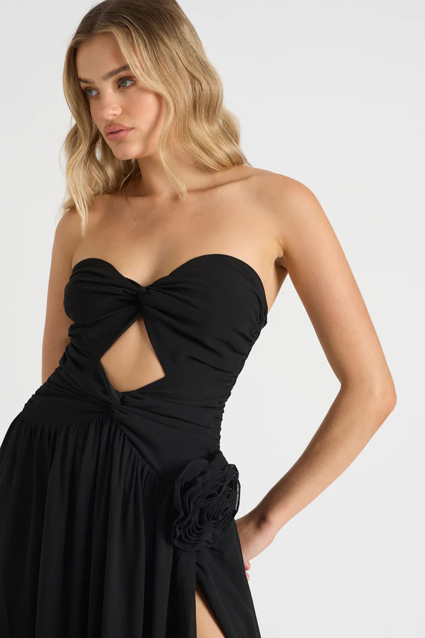 The Rosette Gown Black