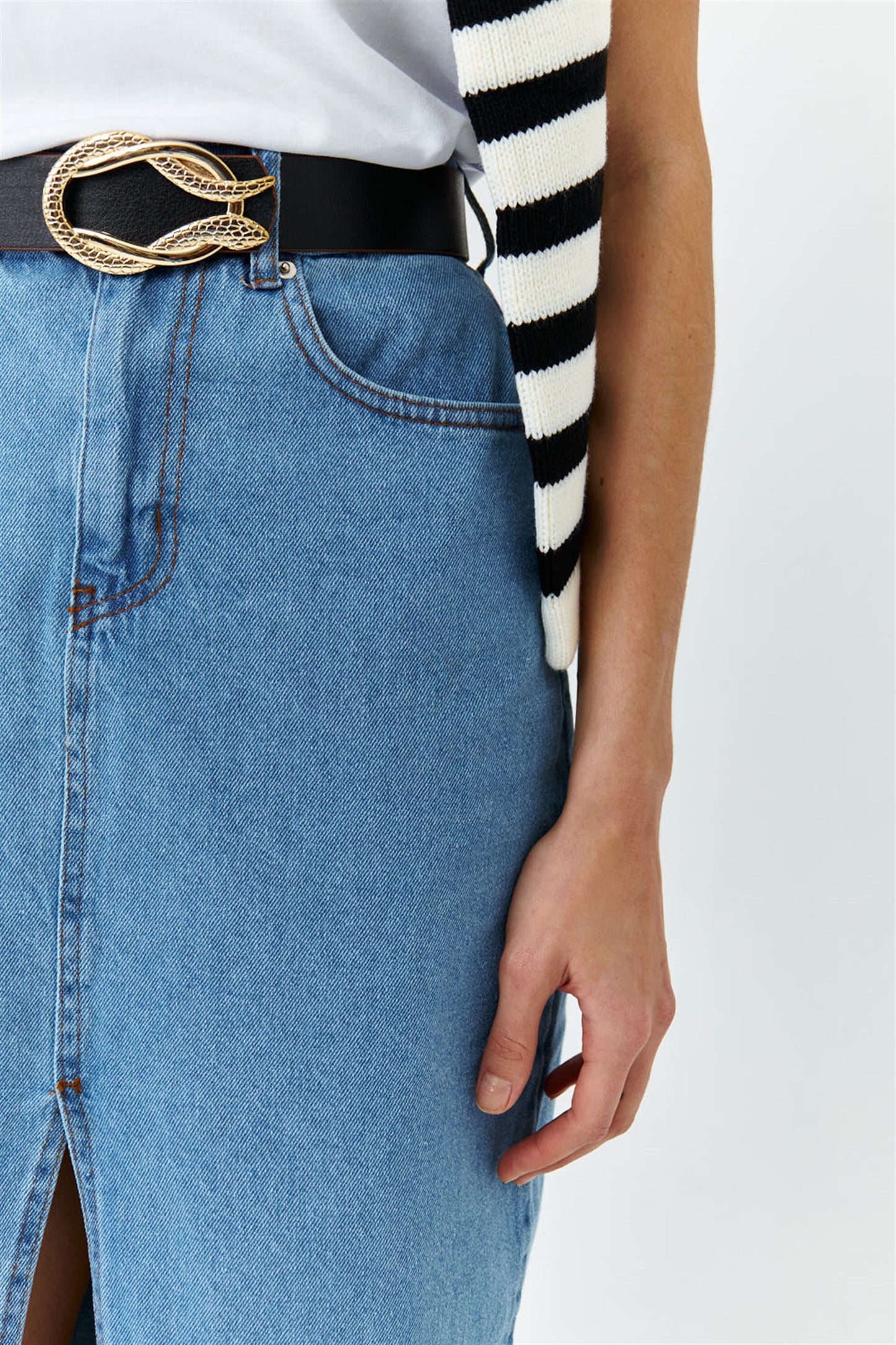 Maxi Blue Denim Skirt