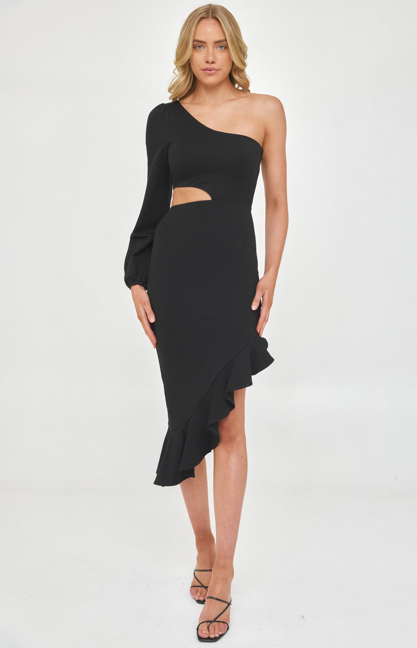 Elize Bodycon with Asymmetric Hem
