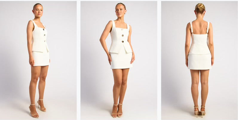 Angel white gold detail set