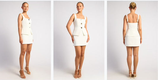 Angel white gold detail set