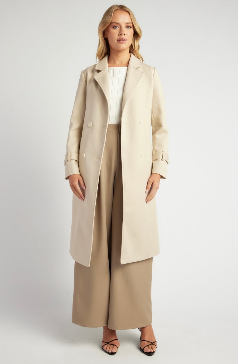 Cream trench coat