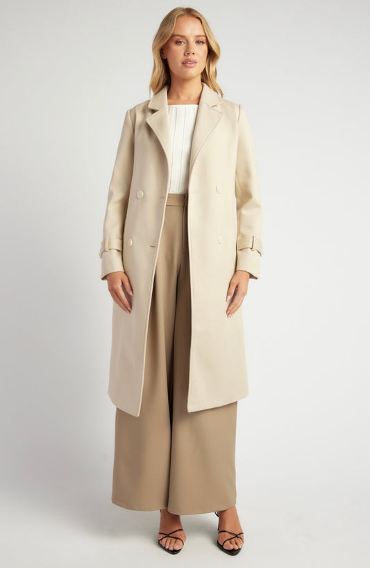 Cream trench coat