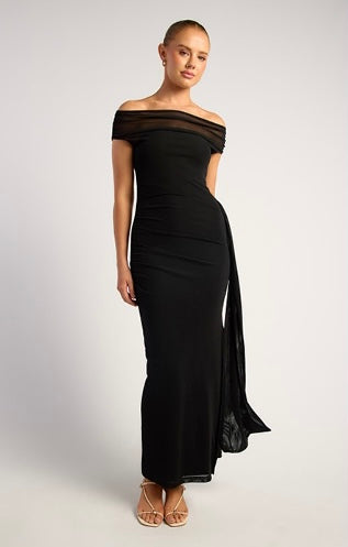 Noire amour midi dress