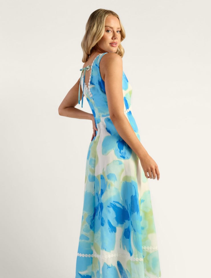 aqua / electric dress