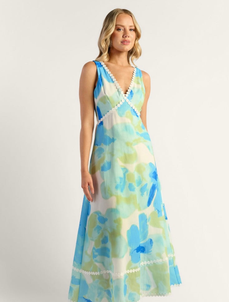 aqua / electric dress