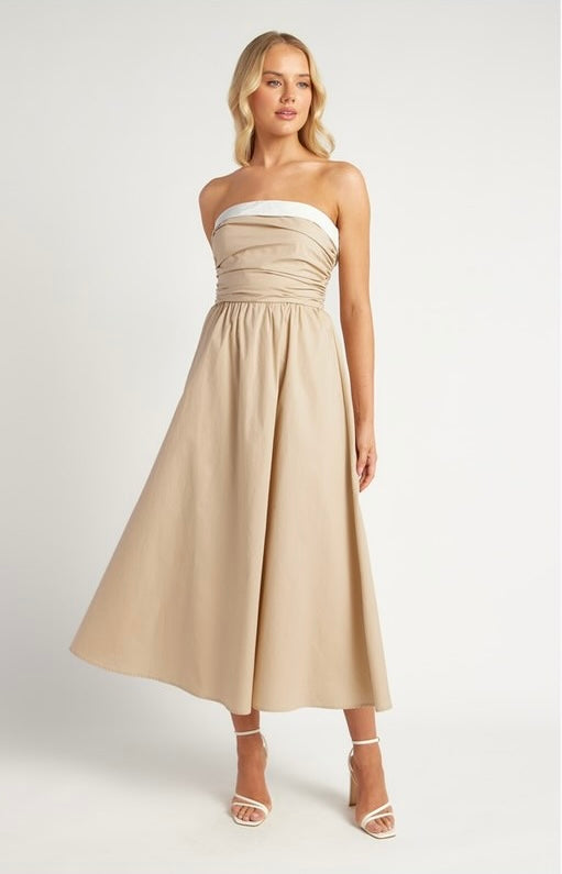 Nude sweetheart strapless