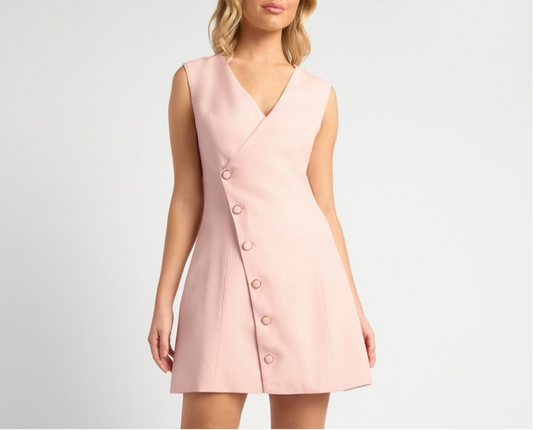 Musk candy pink button dress