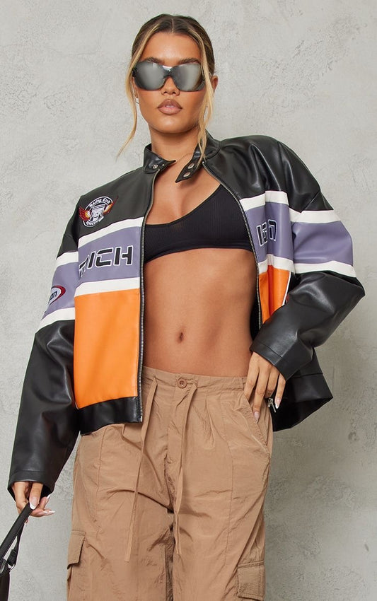 Racer Chick Vegan Leather Jacket