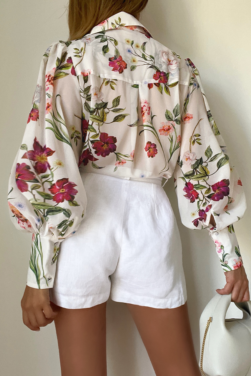 Jaci White Floral Blouse