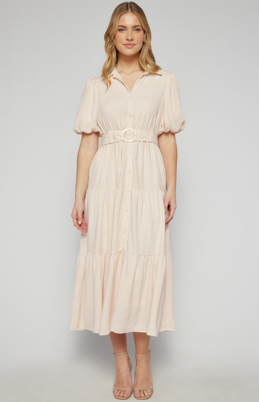 Ivory Midi Shirt Dress