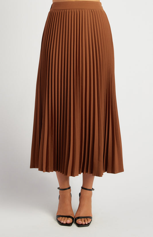 Nutmeg Pleated Skirt