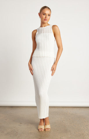 Eva Textured Midi Skirt