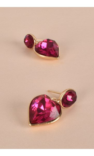 Jewelled Heart Earrings