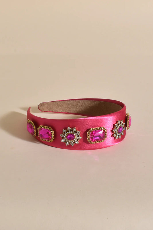 Charlotte Statement Pink Jewel Headband