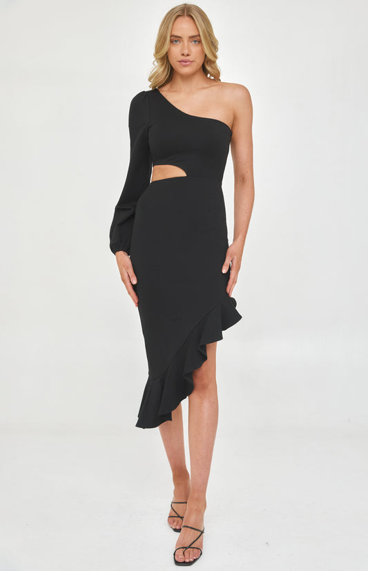 Elize Bodycon with Asymmetric Hem
